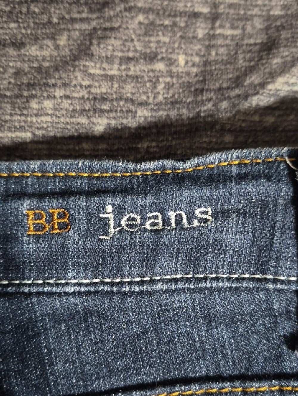 Vintage BiBi Dark Blue Bootcut Jeans with White Butterfly Pocket Embroidery - Picture 7 of 8